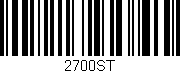 Código de barras (EAN, GTIN, SKU, ISBN): '2700ST'