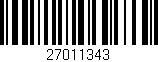 Código de barras (EAN, GTIN, SKU, ISBN): '27011343'