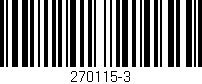 Código de barras (EAN, GTIN, SKU, ISBN): '270115-3'