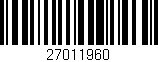 Código de barras (EAN, GTIN, SKU, ISBN): '27011960'