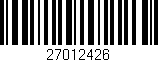 Código de barras (EAN, GTIN, SKU, ISBN): '27012426'