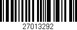 Código de barras (EAN, GTIN, SKU, ISBN): '27013292'
