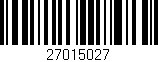 Código de barras (EAN, GTIN, SKU, ISBN): '27015027'