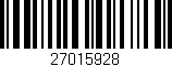 Código de barras (EAN, GTIN, SKU, ISBN): '27015928'