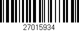 Código de barras (EAN, GTIN, SKU, ISBN): '27015934'