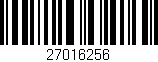 Código de barras (EAN, GTIN, SKU, ISBN): '27016256'