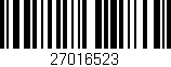 Código de barras (EAN, GTIN, SKU, ISBN): '27016523'