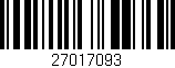 Código de barras (EAN, GTIN, SKU, ISBN): '27017093'