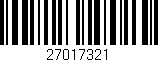 Código de barras (EAN, GTIN, SKU, ISBN): '27017321'