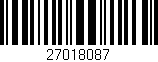Código de barras (EAN, GTIN, SKU, ISBN): '27018087'
