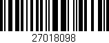 Código de barras (EAN, GTIN, SKU, ISBN): '27018098'
