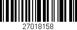Código de barras (EAN, GTIN, SKU, ISBN): '27018158'