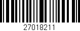 Código de barras (EAN, GTIN, SKU, ISBN): '27018211'