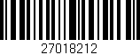Código de barras (EAN, GTIN, SKU, ISBN): '27018212'