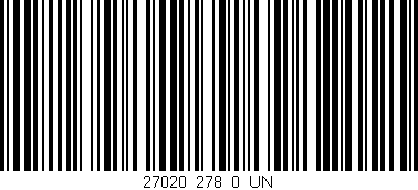 Código de barras (EAN, GTIN, SKU, ISBN): '27020_278_0_UN'
