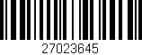 Código de barras (EAN, GTIN, SKU, ISBN): '27023645'