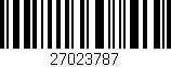 Código de barras (EAN, GTIN, SKU, ISBN): '27023787'
