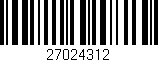 Código de barras (EAN, GTIN, SKU, ISBN): '27024312'