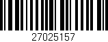 Código de barras (EAN, GTIN, SKU, ISBN): '27025157'