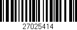 Código de barras (EAN, GTIN, SKU, ISBN): '27025414'