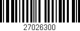 Código de barras (EAN, GTIN, SKU, ISBN): '27026300'