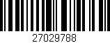 Código de barras (EAN, GTIN, SKU, ISBN): '27029788'