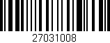 Código de barras (EAN, GTIN, SKU, ISBN): '27031008'
