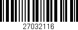 Código de barras (EAN, GTIN, SKU, ISBN): '27032116'