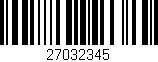 Código de barras (EAN, GTIN, SKU, ISBN): '27032345'