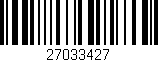 Código de barras (EAN, GTIN, SKU, ISBN): '27033427'