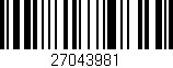 Código de barras (EAN, GTIN, SKU, ISBN): '27043981'