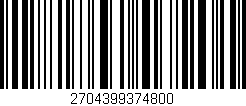 Código de barras (EAN, GTIN, SKU, ISBN): '2704399374800'