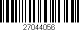 Código de barras (EAN, GTIN, SKU, ISBN): '27044056'