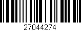 Código de barras (EAN, GTIN, SKU, ISBN): '27044274'