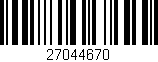 Código de barras (EAN, GTIN, SKU, ISBN): '27044670'