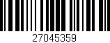 Código de barras (EAN, GTIN, SKU, ISBN): '27045359'