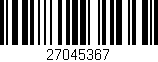 Código de barras (EAN, GTIN, SKU, ISBN): '27045367'