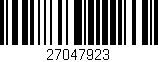 Código de barras (EAN, GTIN, SKU, ISBN): '27047923'