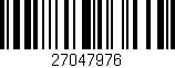 Código de barras (EAN, GTIN, SKU, ISBN): '27047976'