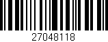 Código de barras (EAN, GTIN, SKU, ISBN): '27048118'