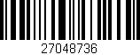 Código de barras (EAN, GTIN, SKU, ISBN): '27048736'