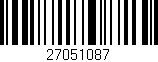 Código de barras (EAN, GTIN, SKU, ISBN): '27051087'