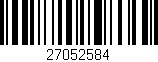 Código de barras (EAN, GTIN, SKU, ISBN): '27052584'