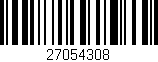 Código de barras (EAN, GTIN, SKU, ISBN): '27054308'