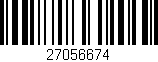 Código de barras (EAN, GTIN, SKU, ISBN): '27056674'