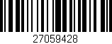 Código de barras (EAN, GTIN, SKU, ISBN): '27059428'