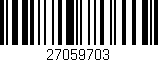 Código de barras (EAN, GTIN, SKU, ISBN): '27059703'