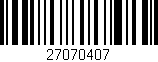 Código de barras (EAN, GTIN, SKU, ISBN): '27070407'