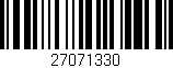 Código de barras (EAN, GTIN, SKU, ISBN): '27071330'