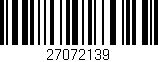 Código de barras (EAN, GTIN, SKU, ISBN): '27072139'